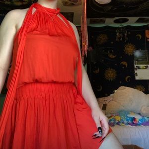 orange summed dress!